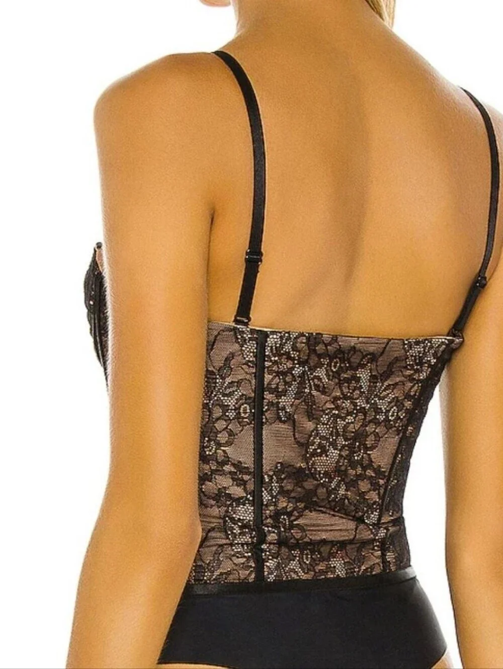 NWT - CAMI NYC x REVOLVE Bianca Silk Floral Lace Bustier Corset Bodysuit